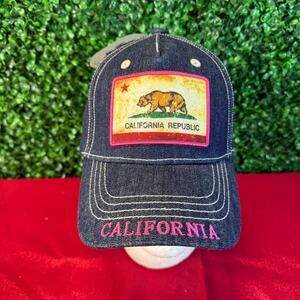 NWT Robin Ruth California Republic Denim Cap Adult Adjustable Hat